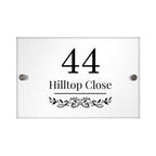 Personalised Botanical Acrylic House Sign | Great for New House Number | Inspired Creative Gifts | UK Supplier