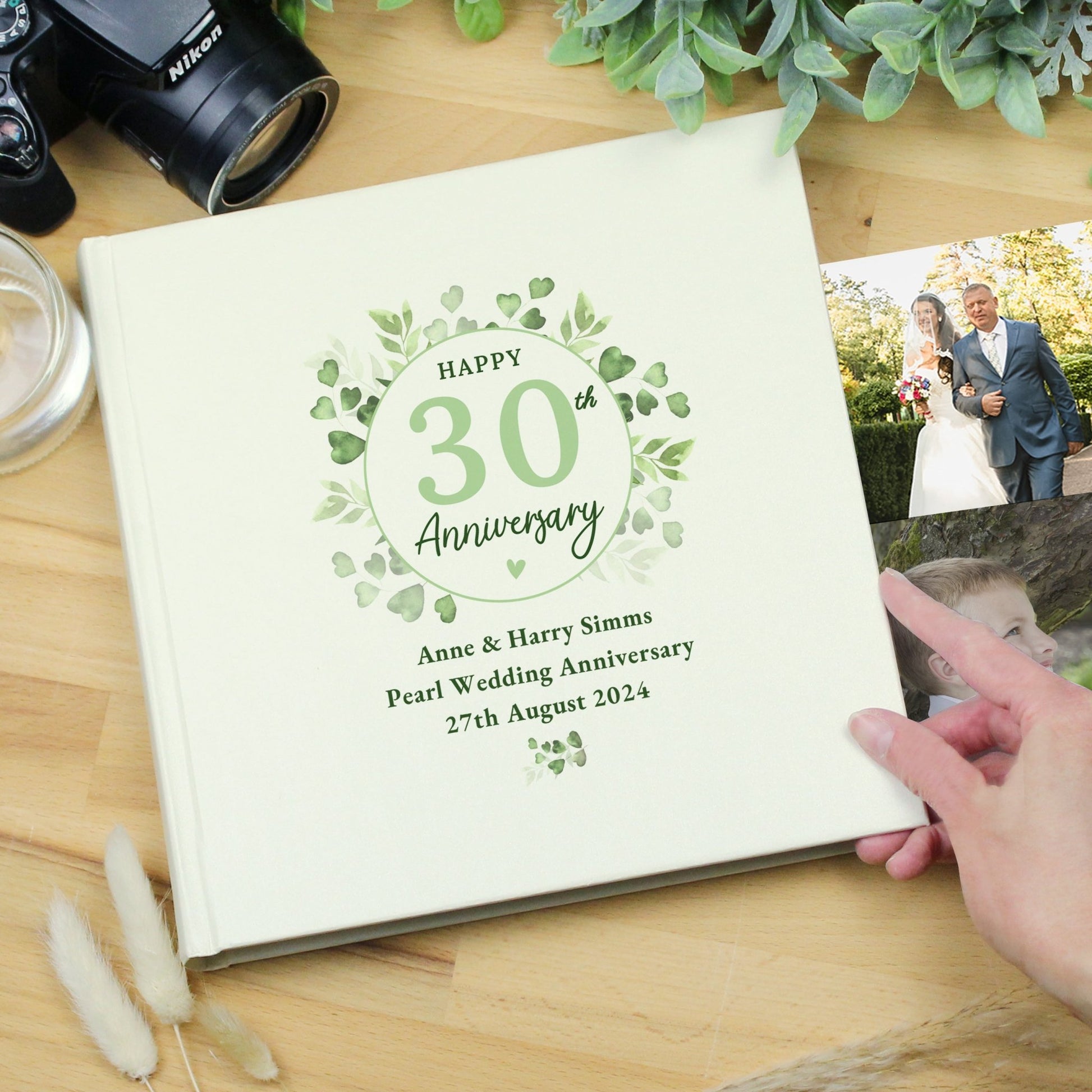 Personalised Botanical Anniversary Photo Album | Inspired Creative Gifts | UK Supplier