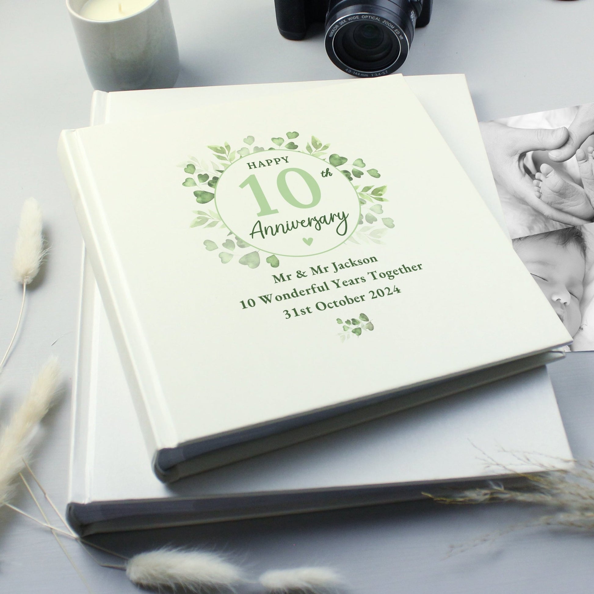 Personalised Botanical Anniversary Photo Album | Inspired Creative Gifts | UK Supplier