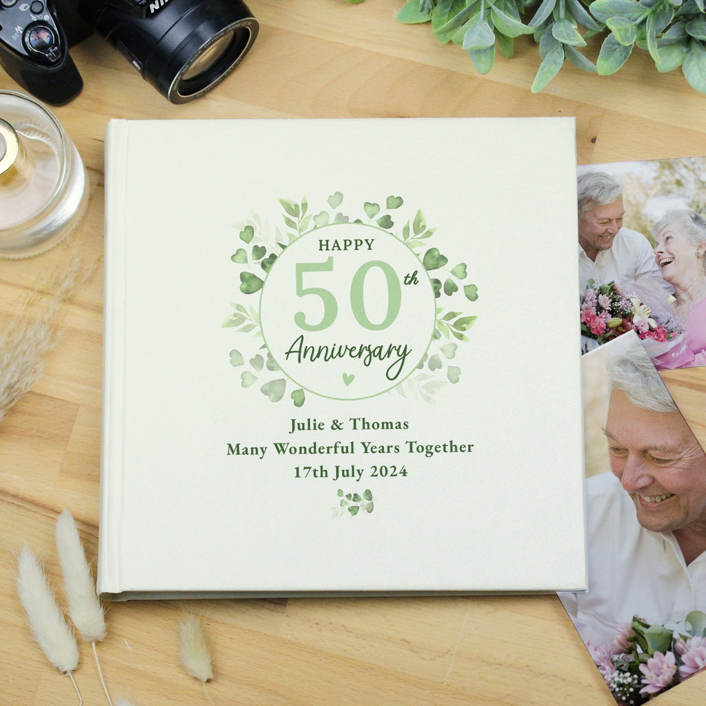 Personalised Botanical Anniversary Photo Album | Inspired Creative Gifts | UK Supplier