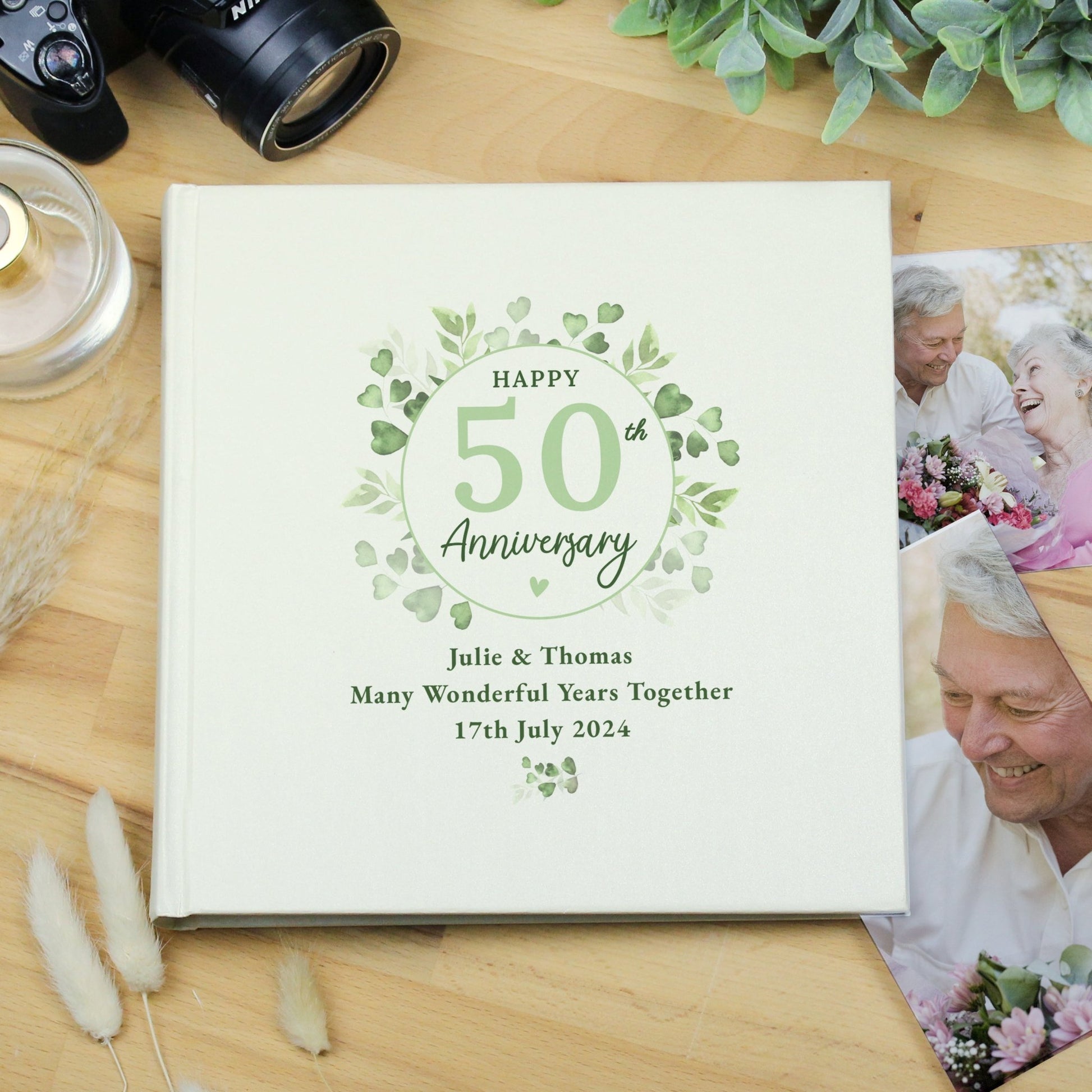 Personalised Botanical Anniversary Photo Album | Inspired Creative Gifts | UK Supplier