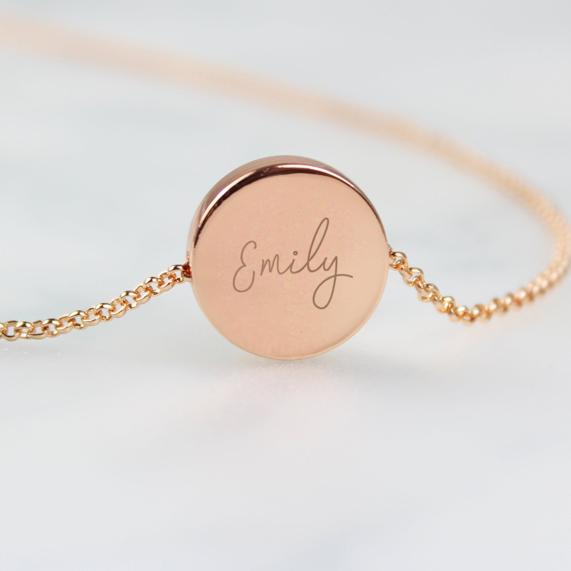 Personalised Botanical Sentiment Rose Gold Tone Necklace and Box | Inspired Creative Gifts