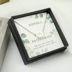 Personalised Botanical Sentiment Silver Tone Necklace and Box | Inspired Creative Gifts | UK Supplier