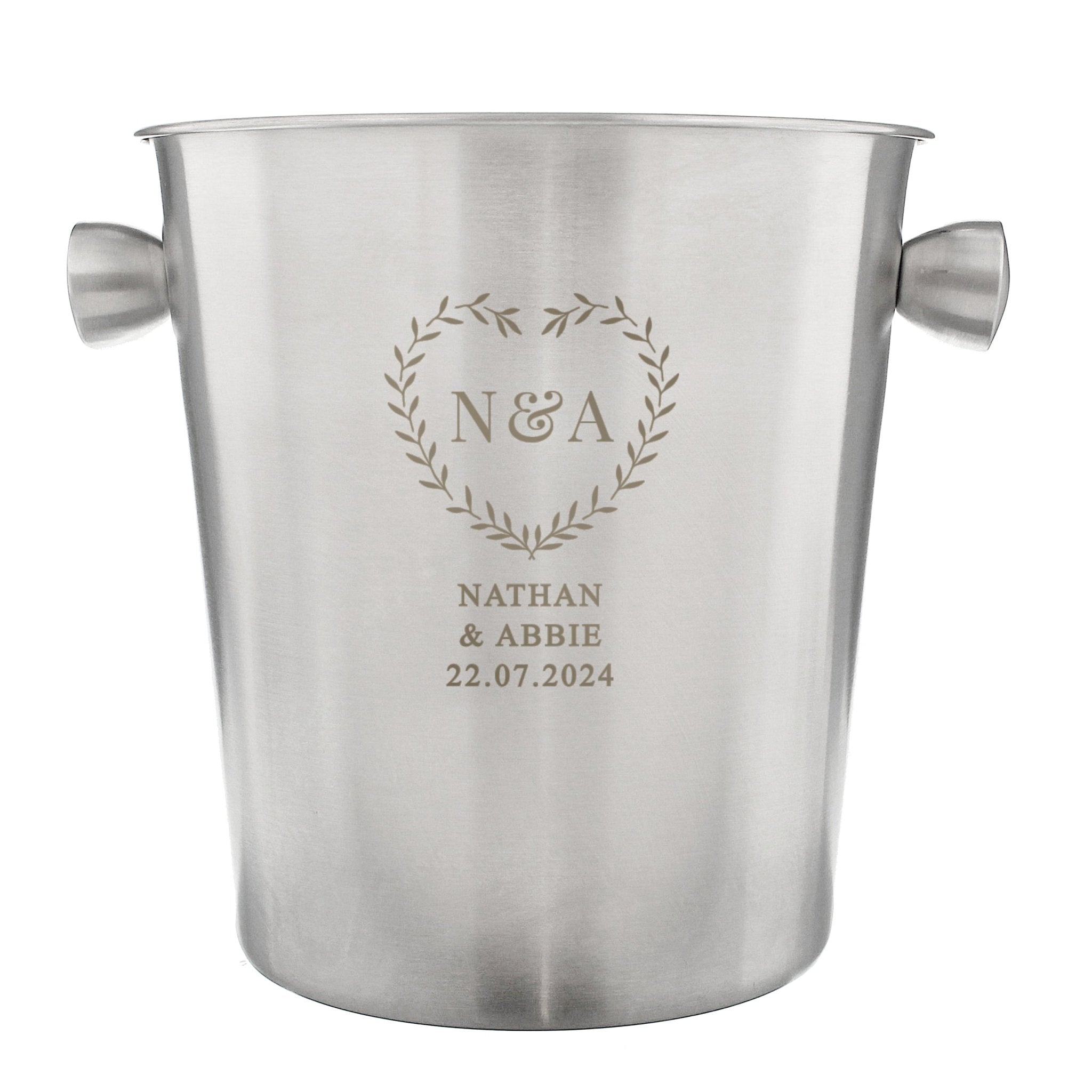 Personalised Botanical Stainless Steel Ice Bucket | Inspired Creative Gifts | UK Supplier