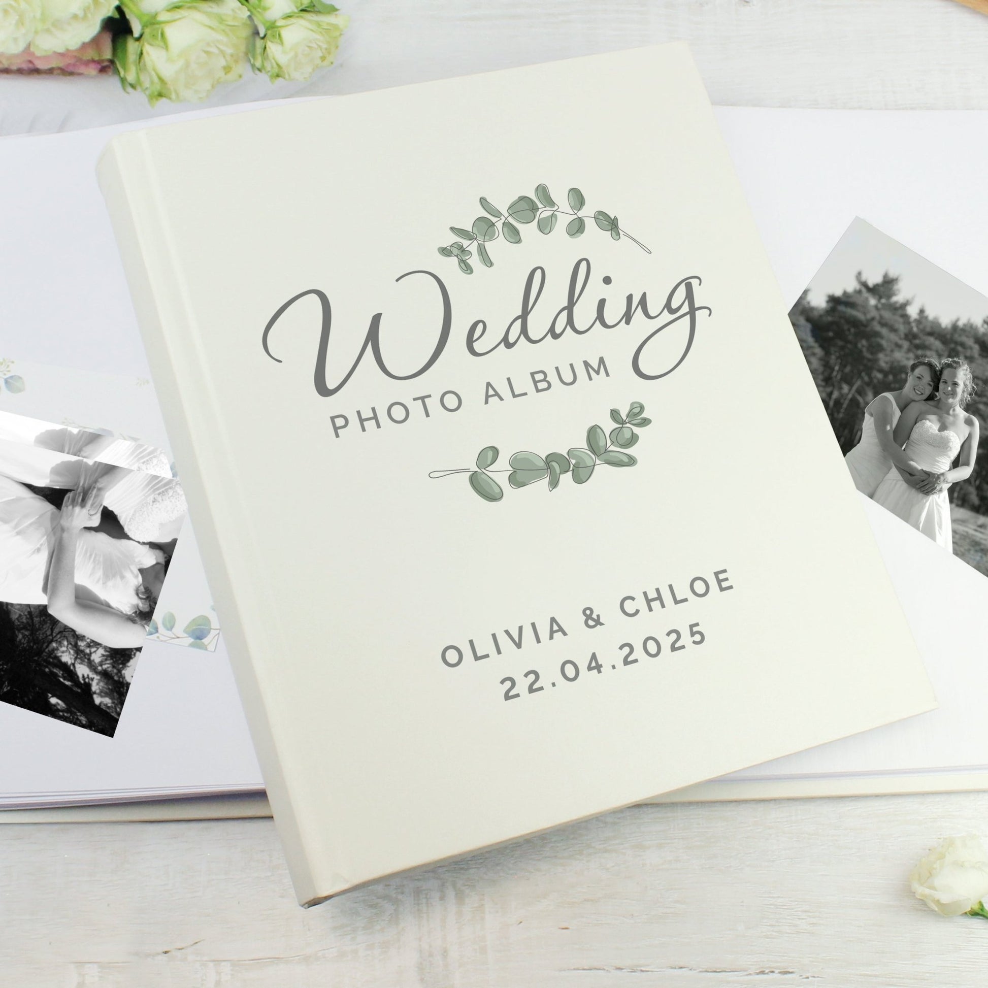 Personalised Botanical Traditional Wedding Photo Album | Inspired Creative Gifts | UK Supplier