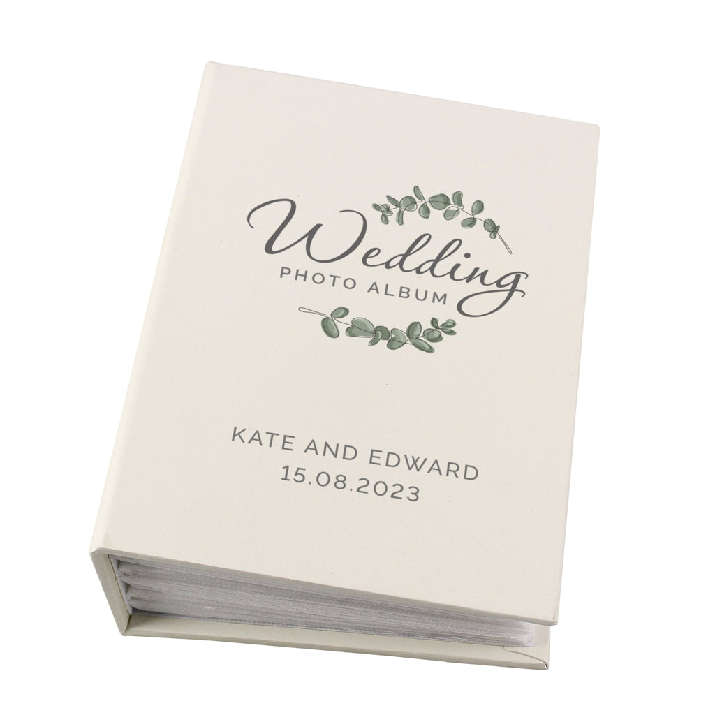 Personalised Botanical Wedding 6x4 Photo Album with Sleeves | Inspired Creative Gifts | UK Supplier