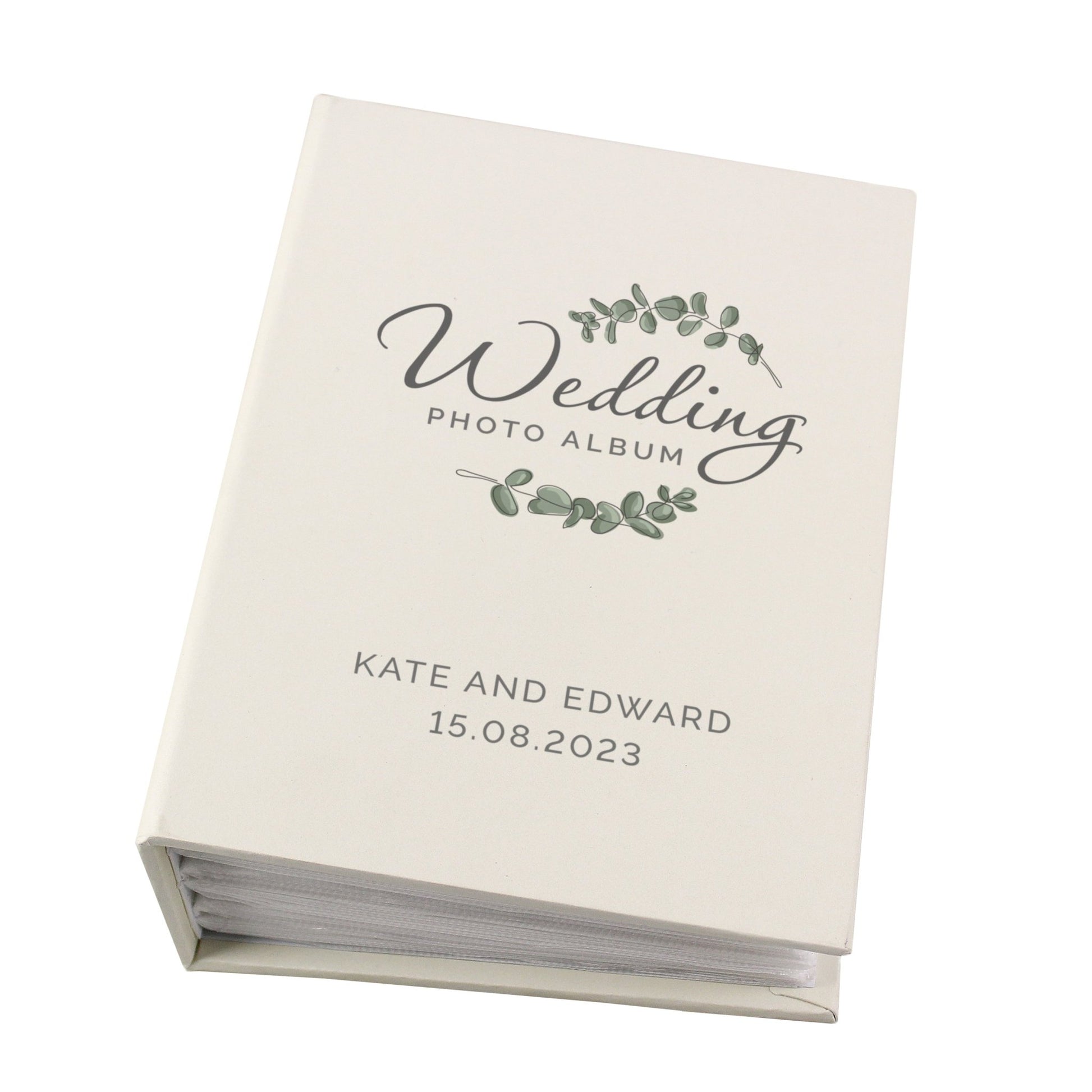 Personalised Botanical Wedding 6x4 Photo Album with Sleeves | Inspired Creative Gifts | UK Supplier