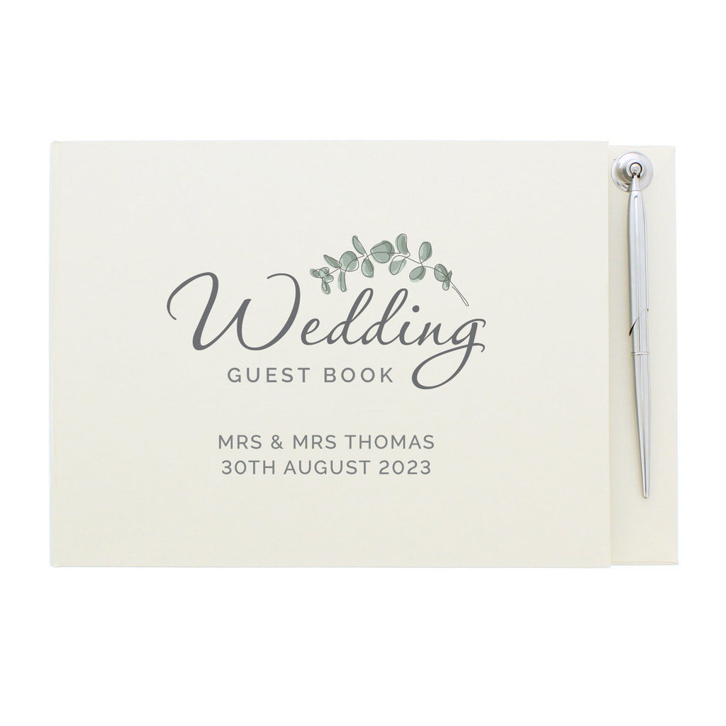 Personalised Botanical Wedding Guest Book & Pen | Inspired Creative Gifts | UK Supplier