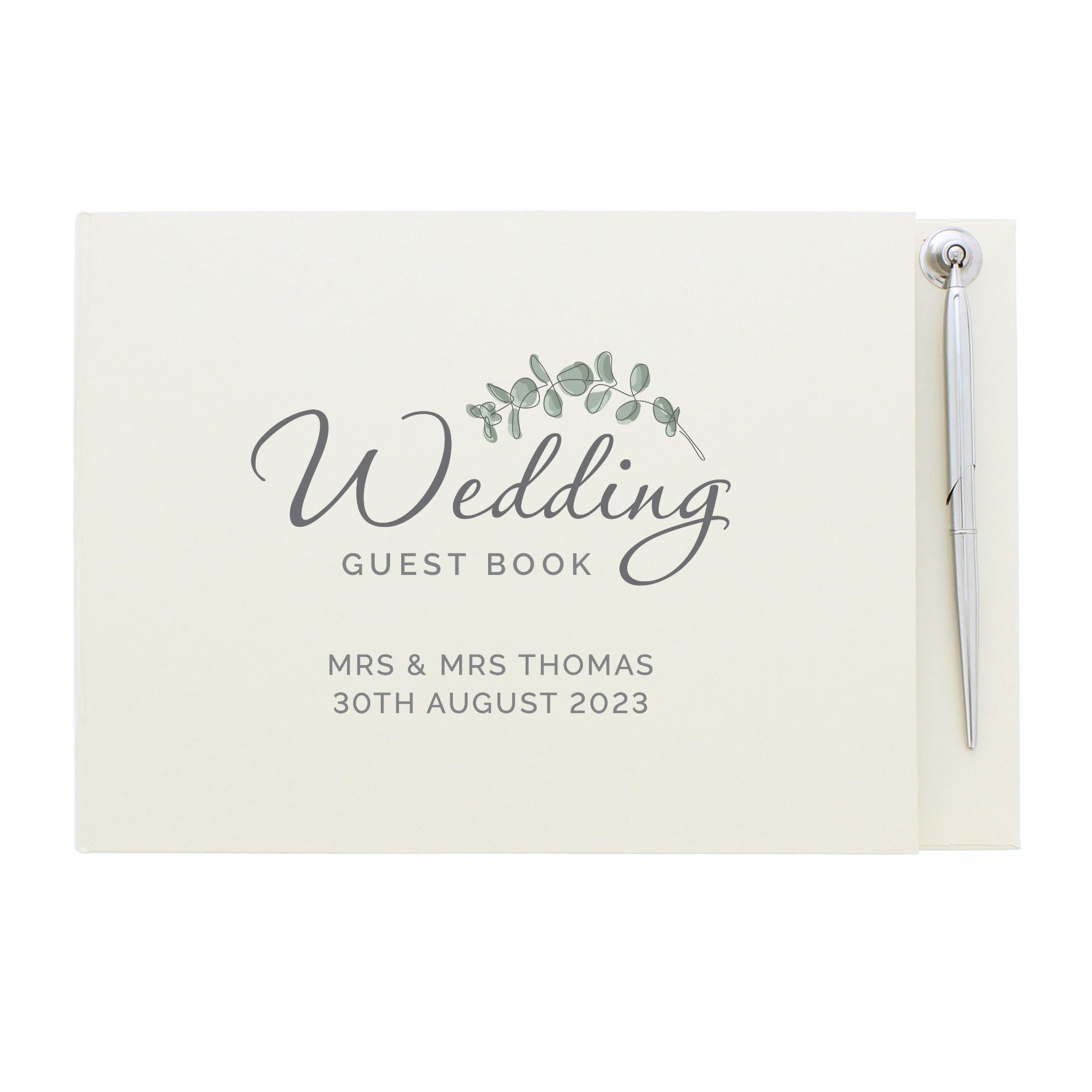 Personalised Botanical Wedding Guest Book & Pen | Inspired Creative Gifts | UK Supplier