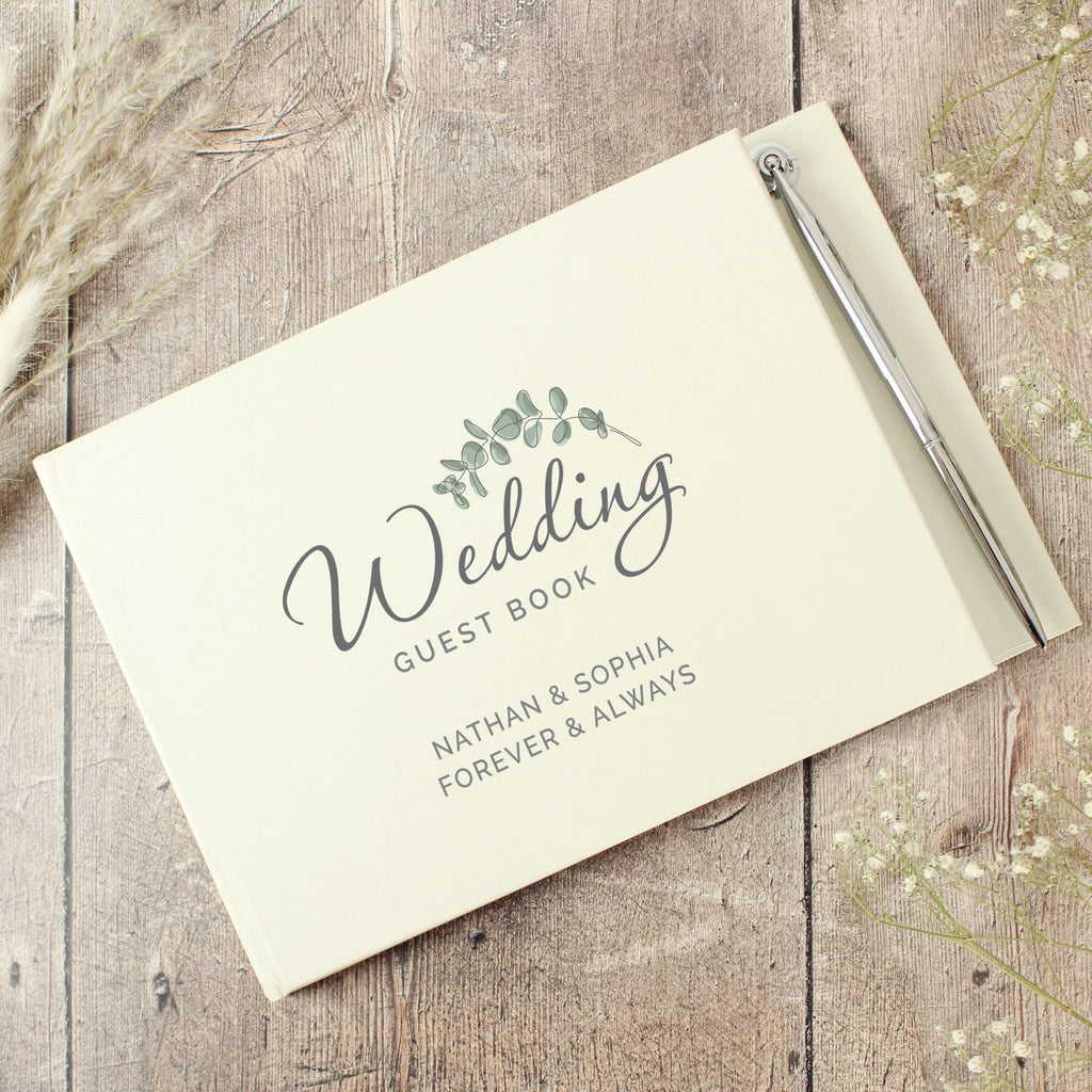 Personalised Botanical Wedding Guest Book & Pen | Inspired Creative Gifts | UK Supplier