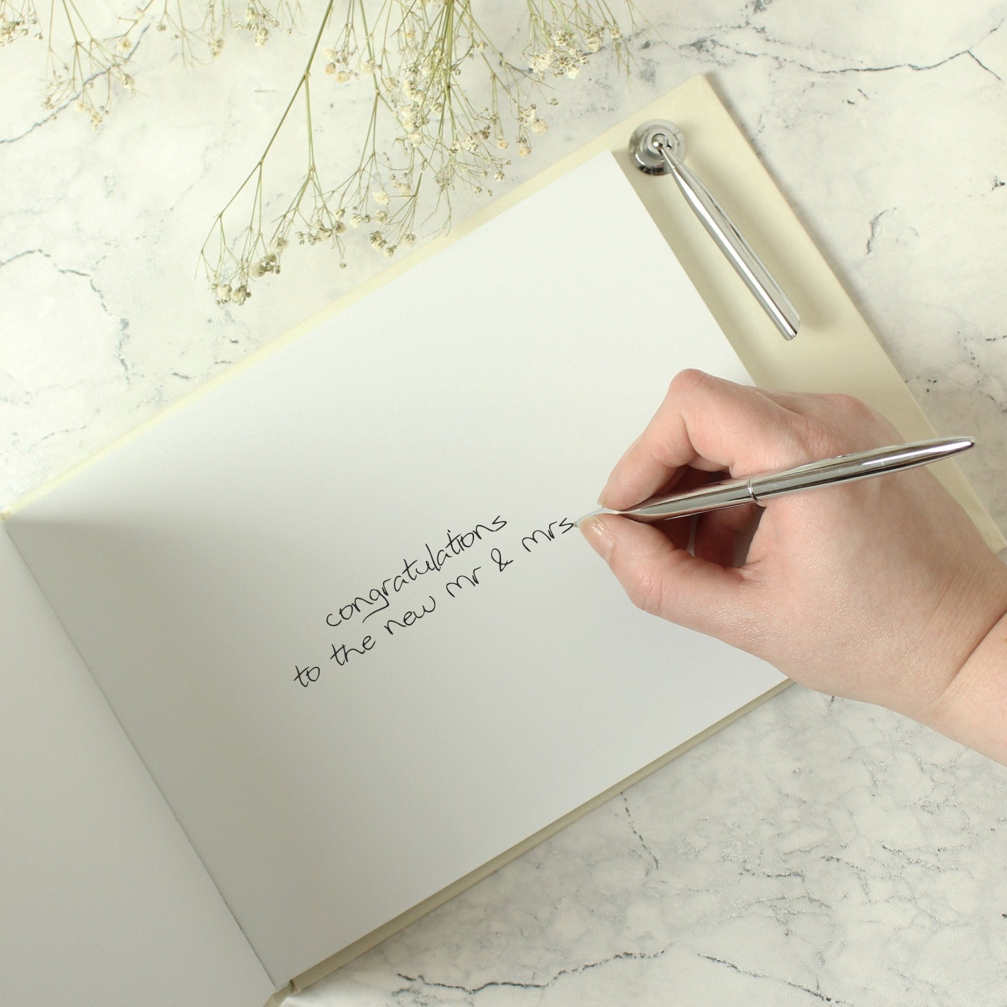 Personalised Botanical Wedding Guest Book & Pen | Inspired Creative Gifts | UK Supplier