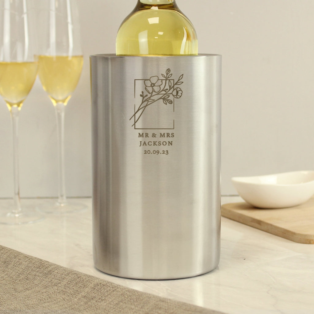 Personalised Botanical Wine Cooler | Inspired Creative Gifts | UK Supplier