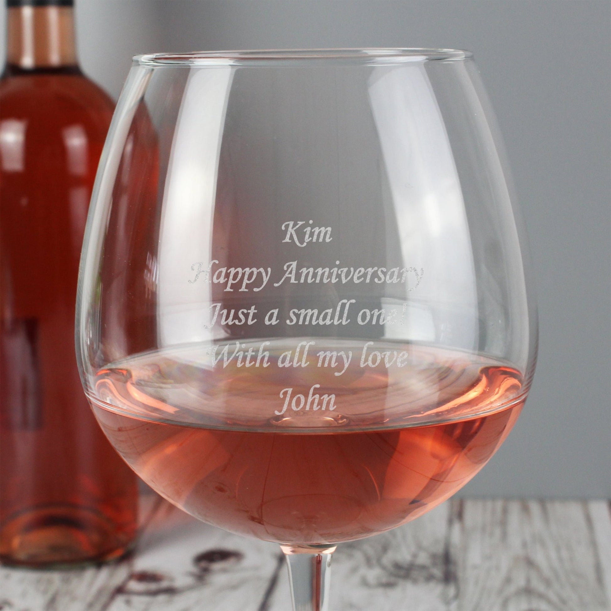 Personalised Bottle of Wine Glass | Inspired Creative Gifts | UK Supplier