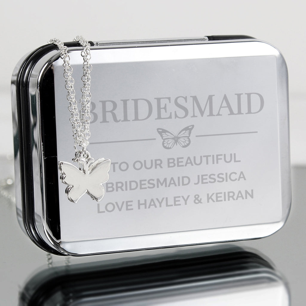 Personalised Box and Butterfly Necklace | Inspired Creative Gifts | UK Supplier