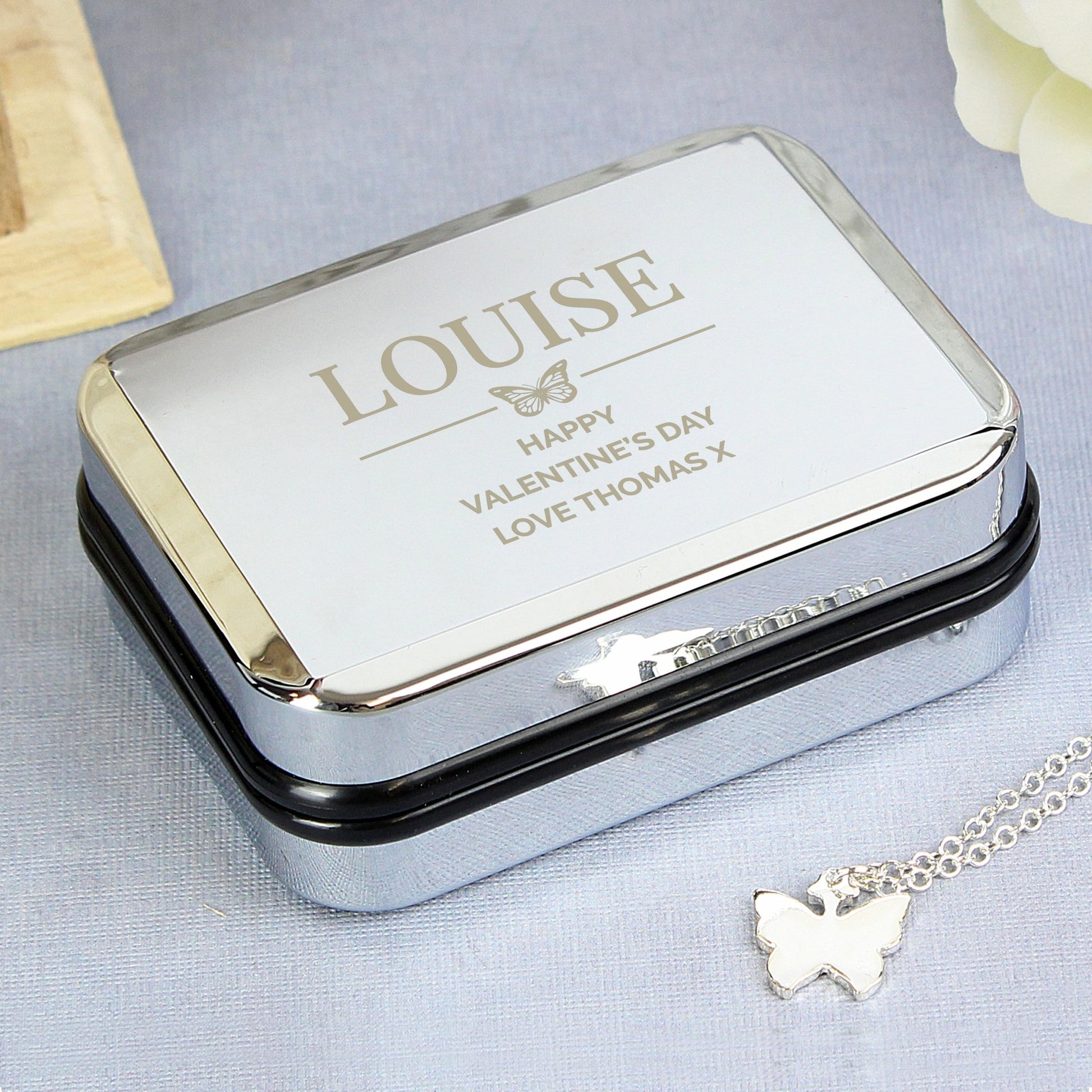 Personalised Box and Butterfly Necklace | Inspired Creative Gifts | UK Supplier