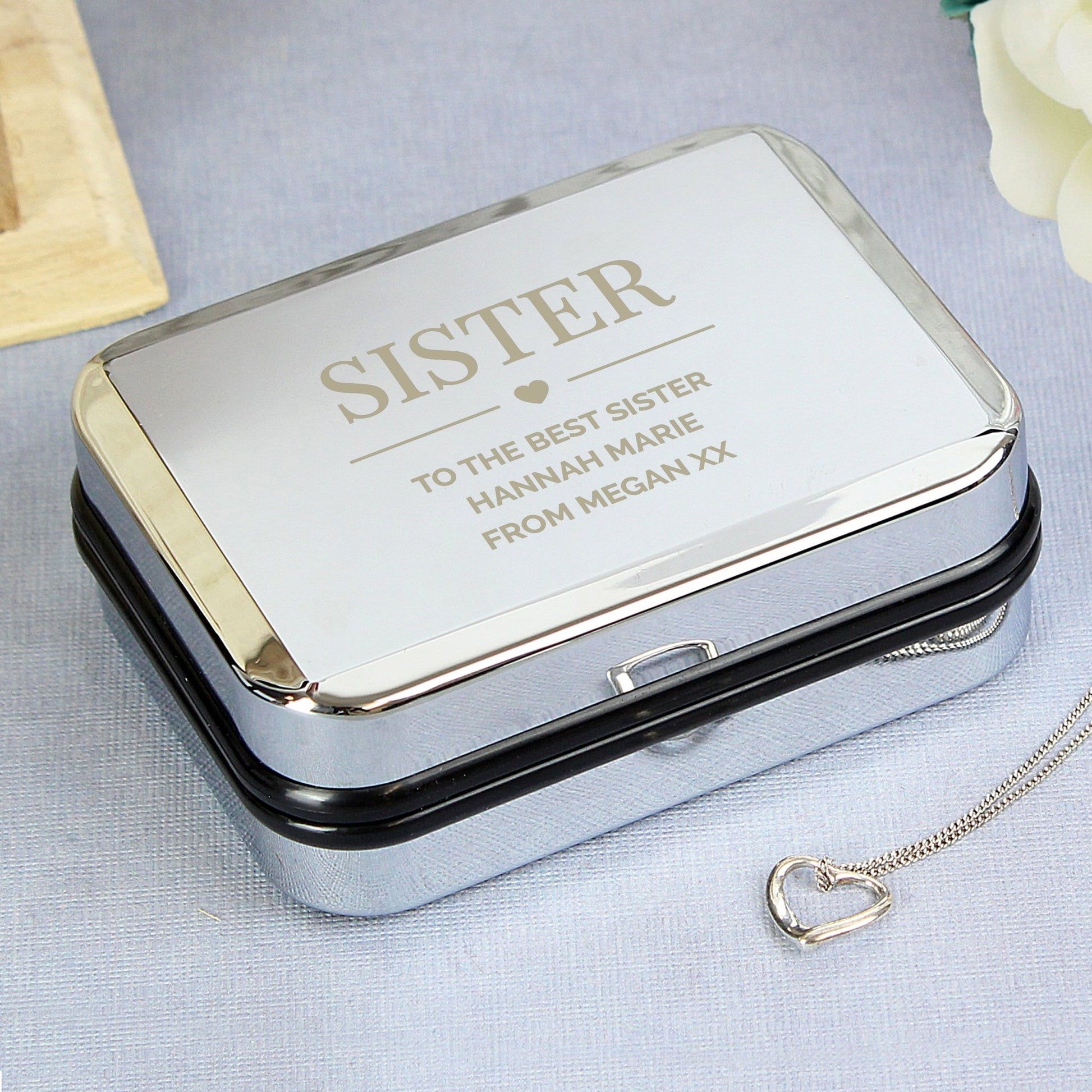 Personalised Box and Sterling Silver Heart Necklace | Inspired Creative Gifts | UK Supplier