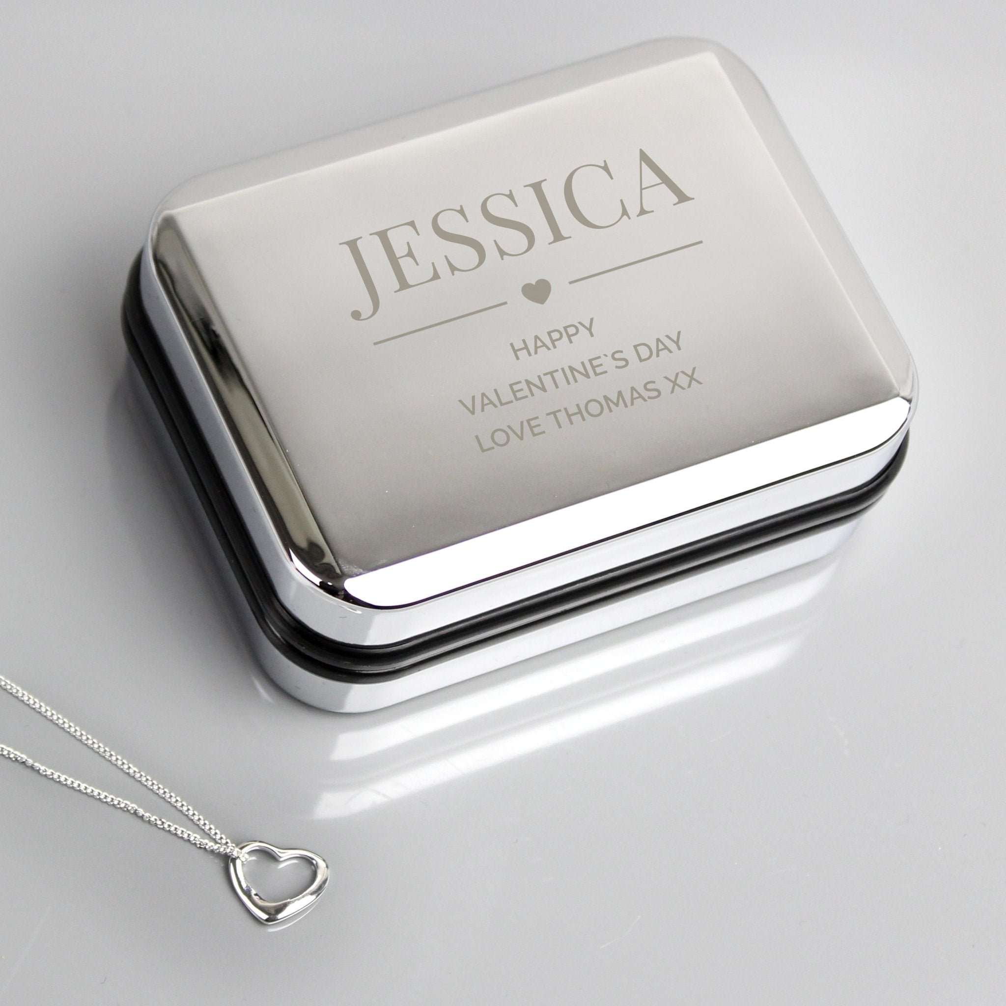 Personalised Box and Sterling Silver Heart Necklace | Inspired Creative Gifts | UK Supplier