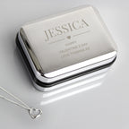 Personalised Box and Sterling Silver Heart Necklace | Inspired Creative Gifts | UK Supplier