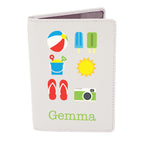 Personalised Bright Travel Cream Passport Holder | Inspired Creative Gifts | UK Supplier