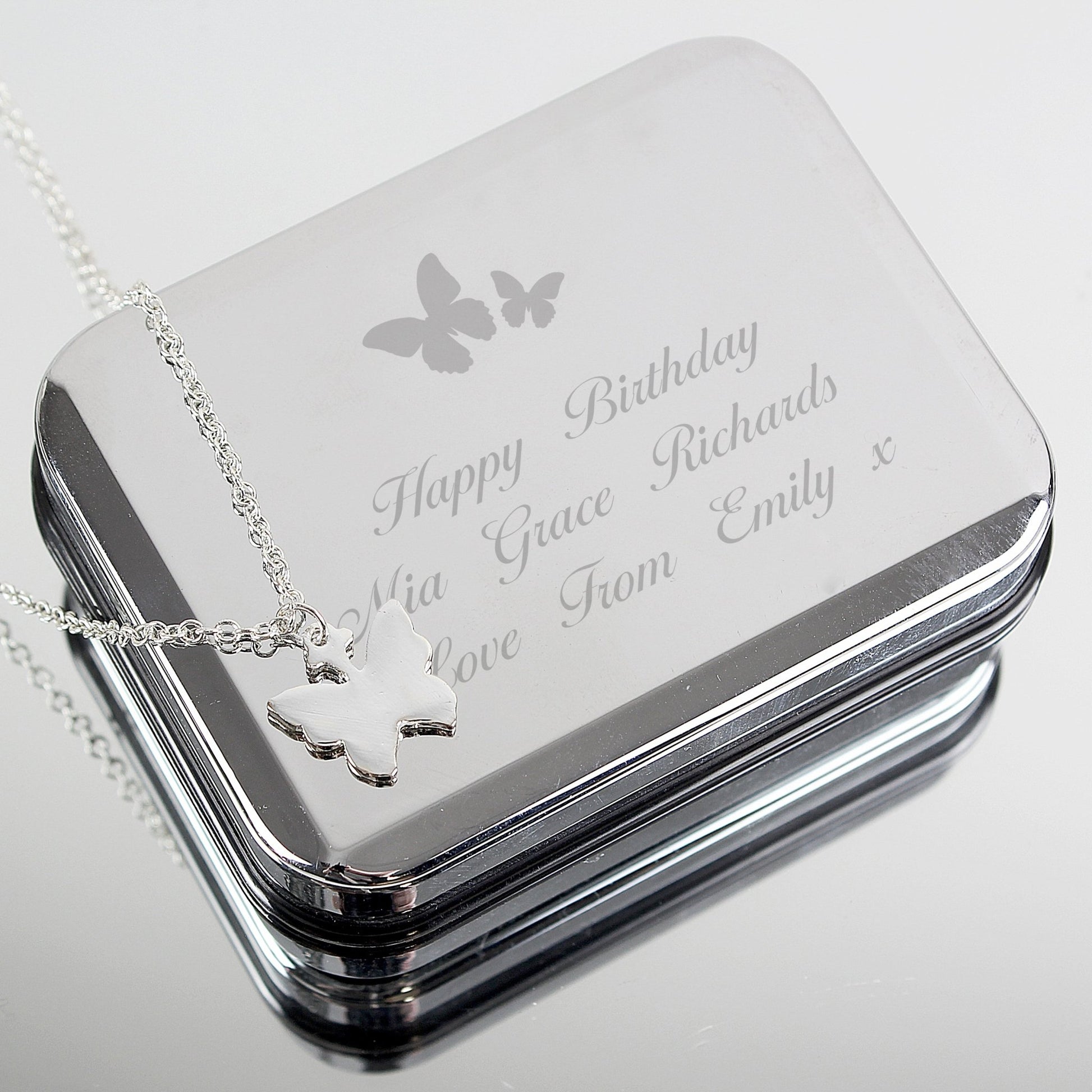 Personalised Butterfly Box and Butterfly Necklace | Inspired Creative Gifts