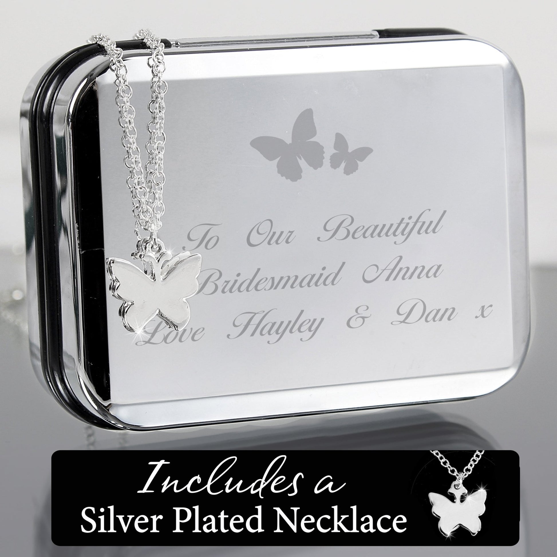 Personalised Butterfly Box and Butterfly Necklace | Inspired Creative Gifts