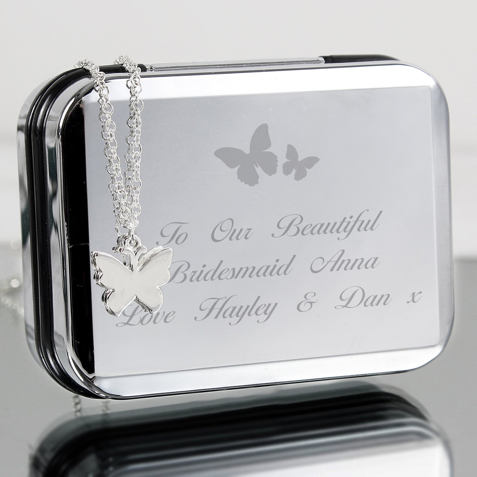 Personalised Butterfly Box and Butterfly Necklace | Inspired Creative Gifts
