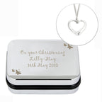 Personalised Butterfly Sterling Silver Heart Necklace and Box | Inspired Creative Gifts | UK Supplier