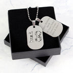 Personalised Camouflage Age Stainless Steel Double Dog Tag Necklace | Inspired Creative Gifts | UK Supplier