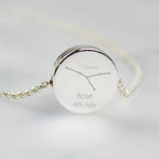 Personalised Cancer Zodiac Star Sign Silver Tone Necklace (21st June - 22nd July) | Inspired Creative Gifts | UK Supplier