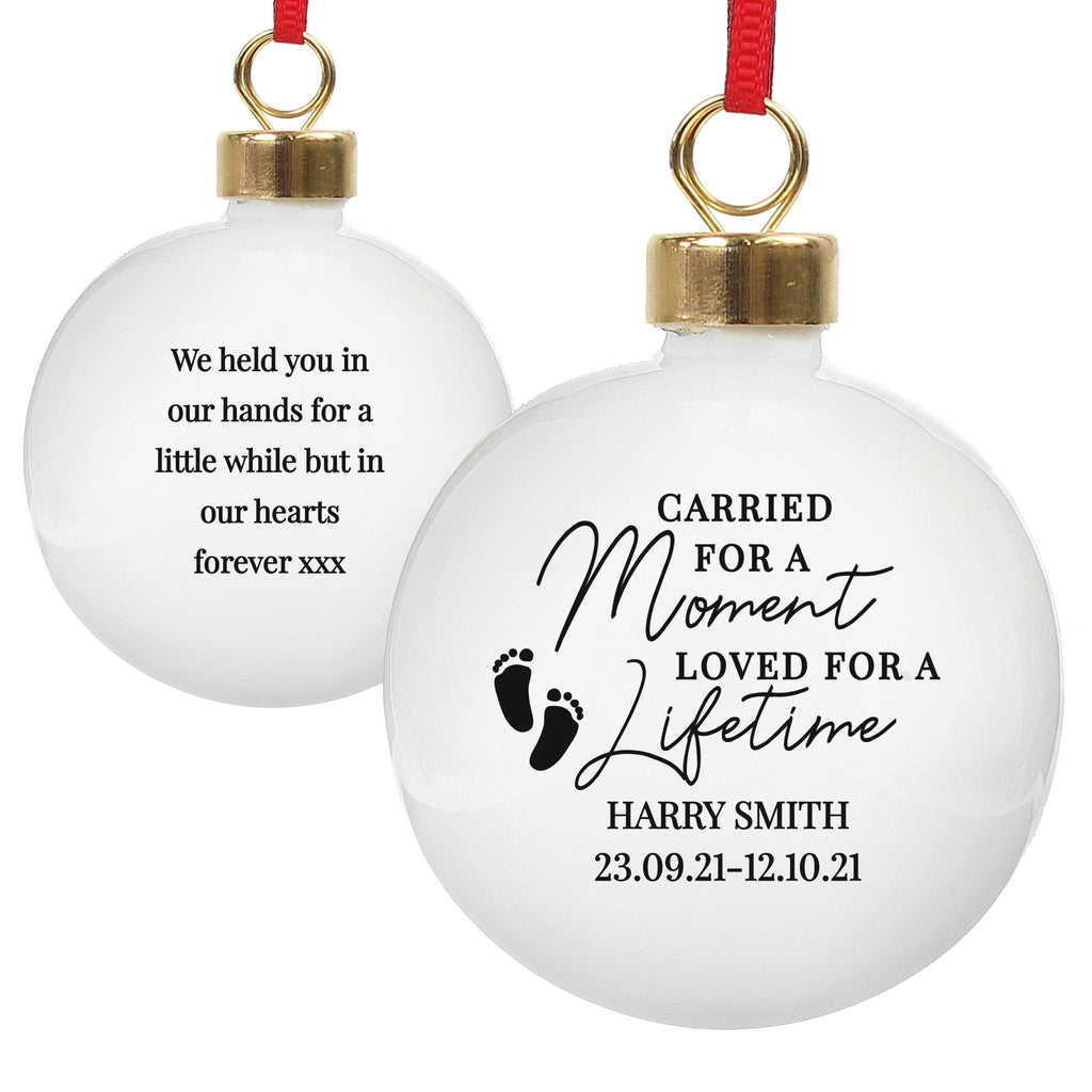 Personalised Carried For A Moment Bauble | Inspired Creative Gifts | UK Supplier