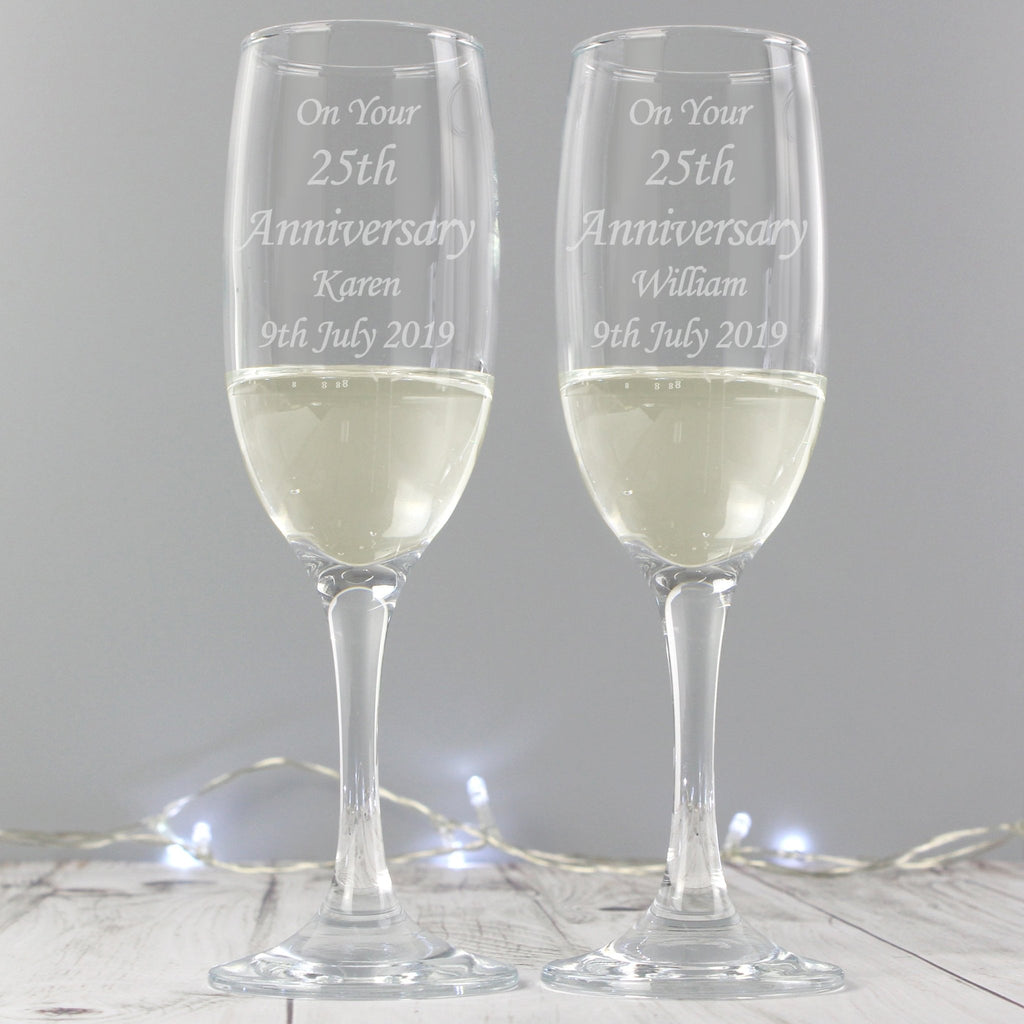 Personalised Celebration Pair of Flutes | Inspired Creative Gifts | UK Supplier