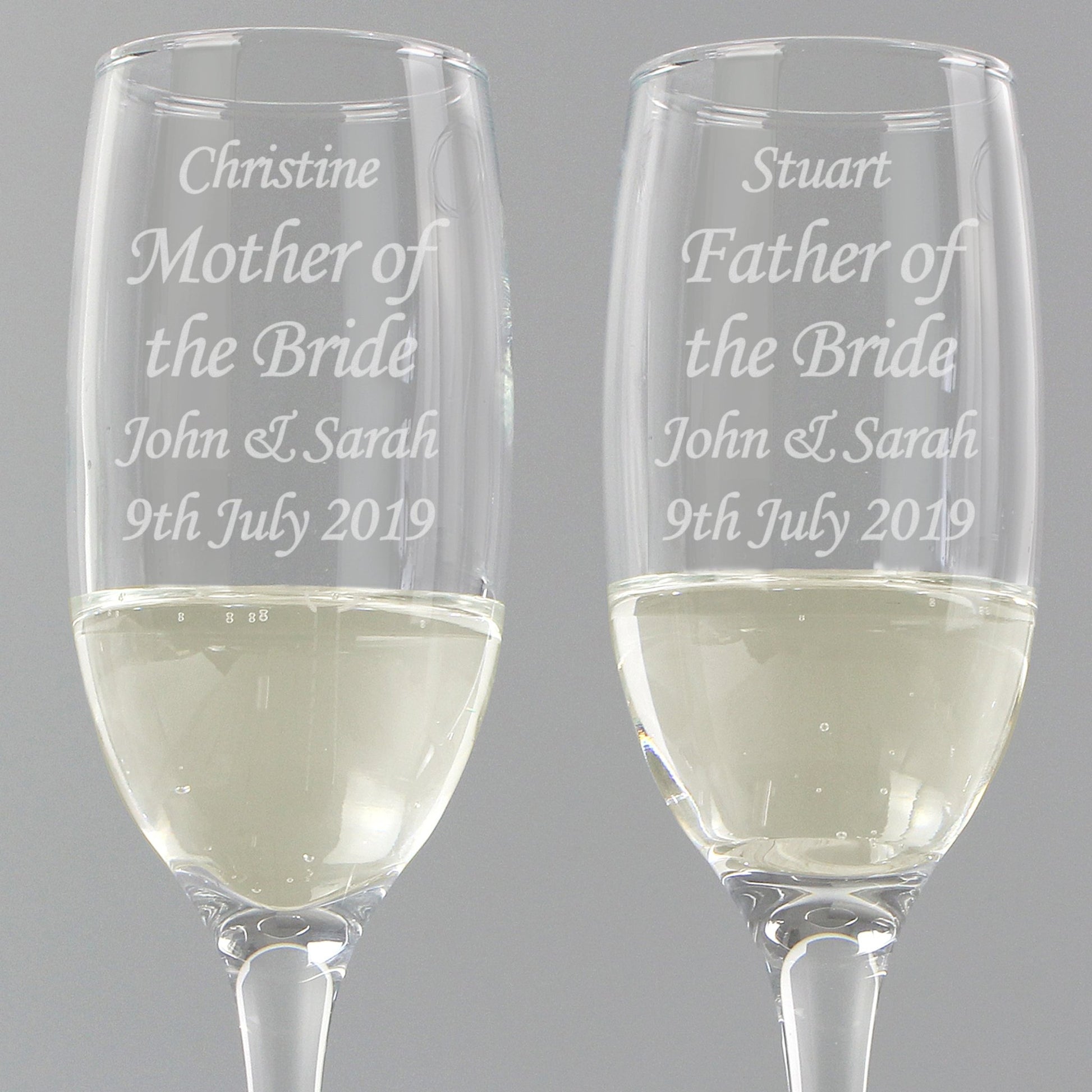 Personalised Celebration Pair of Flutes | Inspired Creative Gifts | UK Supplier