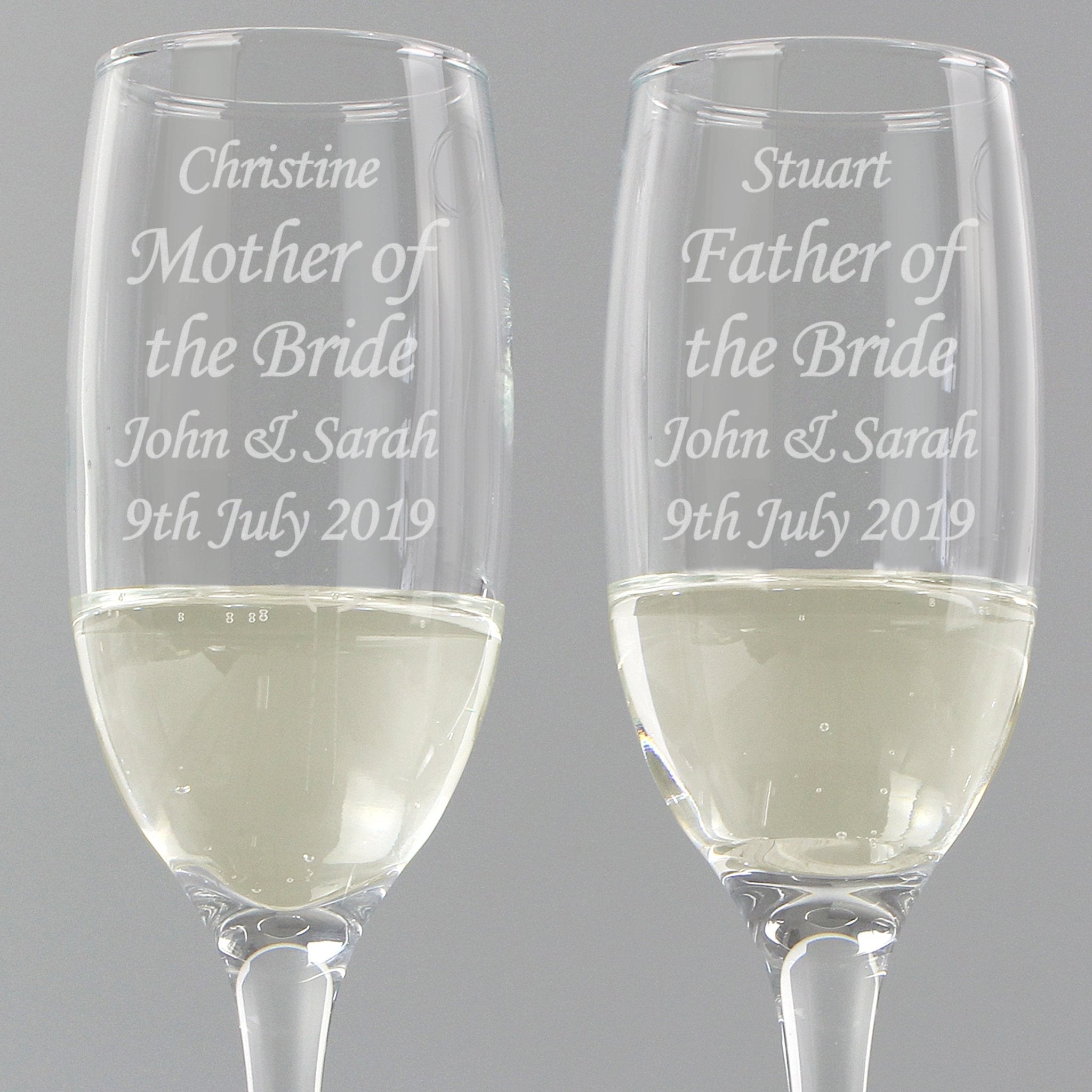 Personalised Celebration Pair of Flutes | Inspired Creative Gifts | UK Supplier
