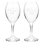 Personalised Cheers Wine Glass Set | Inspired Creative Gifts | UK Supplier