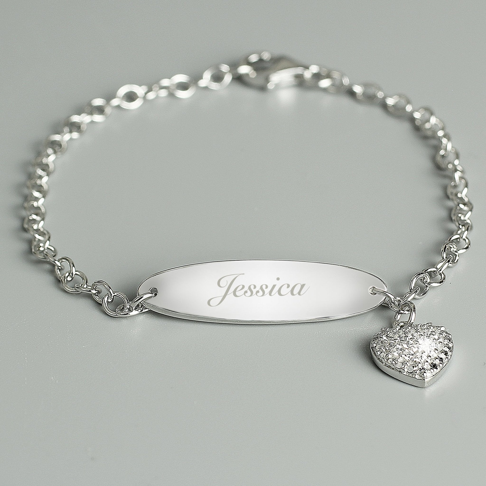 Personalised Children's Sterling Silver and Cubic Zirconia Bracelet | Inspired Creative Gifts | UK Supplier