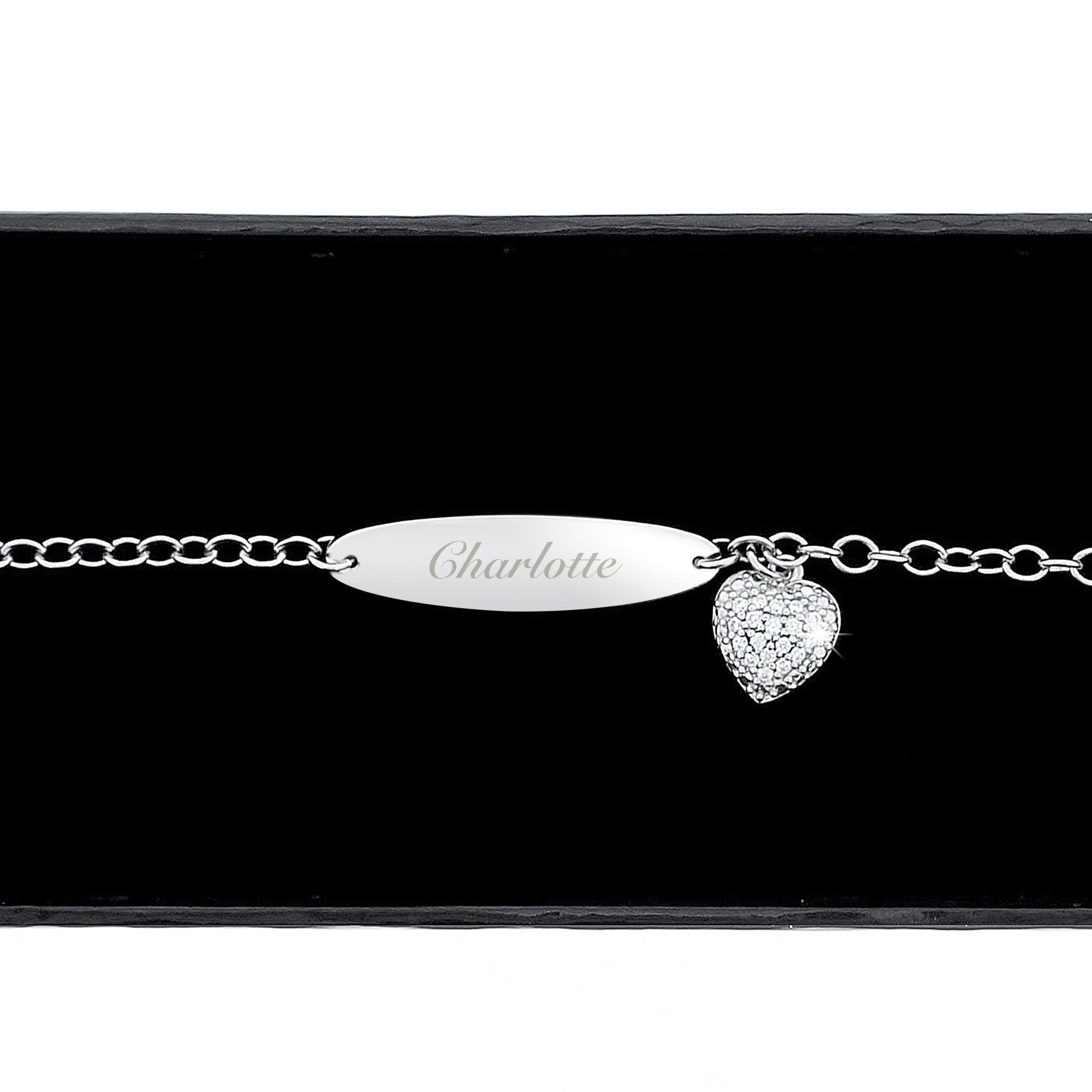 Personalised Children's Sterling Silver and Cubic Zirconia Bracelet | Inspired Creative Gifts | UK Supplier