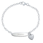 Personalised Children's Sterling Silver and Cubic Zirconia Bracelet | Inspired Creative Gifts | UK Supplier