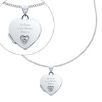 Personalised Children's Sterling Silver and Cubic Zirconia Heart Locket Necklace | Inspired Creative Gifts | UK Supplier