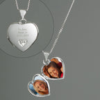 Personalised Children's Sterling Silver and Cubic Zirconia Heart Locket Necklace | Inspired Creative Gifts | UK Supplier