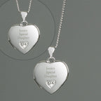 Personalised Children's Sterling Silver and Cubic Zirconia Heart Locket Necklace | Inspired Creative Gifts | UK Supplier