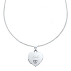 Personalised Children's Sterling Silver & Cubic Zirconia Heart Locket Necklace | Inspired Creative Gifts | UK Supplier