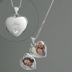 Personalised Children's Sterling Silver & Cubic Zirconia Heart Locket Necklace | Inspired Creative Gifts | UK Supplier