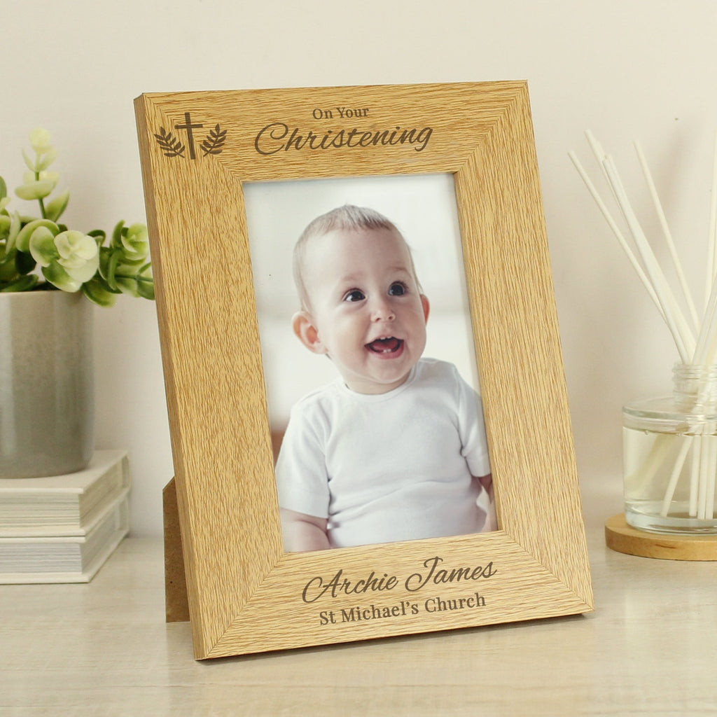 Personalised Christening 6x4 Photo Frame | Inspired Creative Gifts | UK Supplier