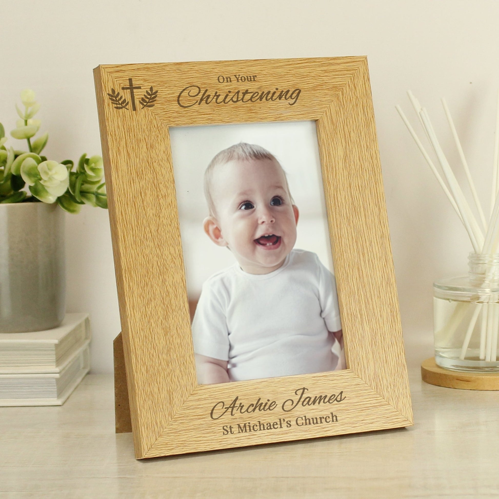 Personalised Christening 6x4 Photo Frame | Inspired Creative Gifts | UK Supplier