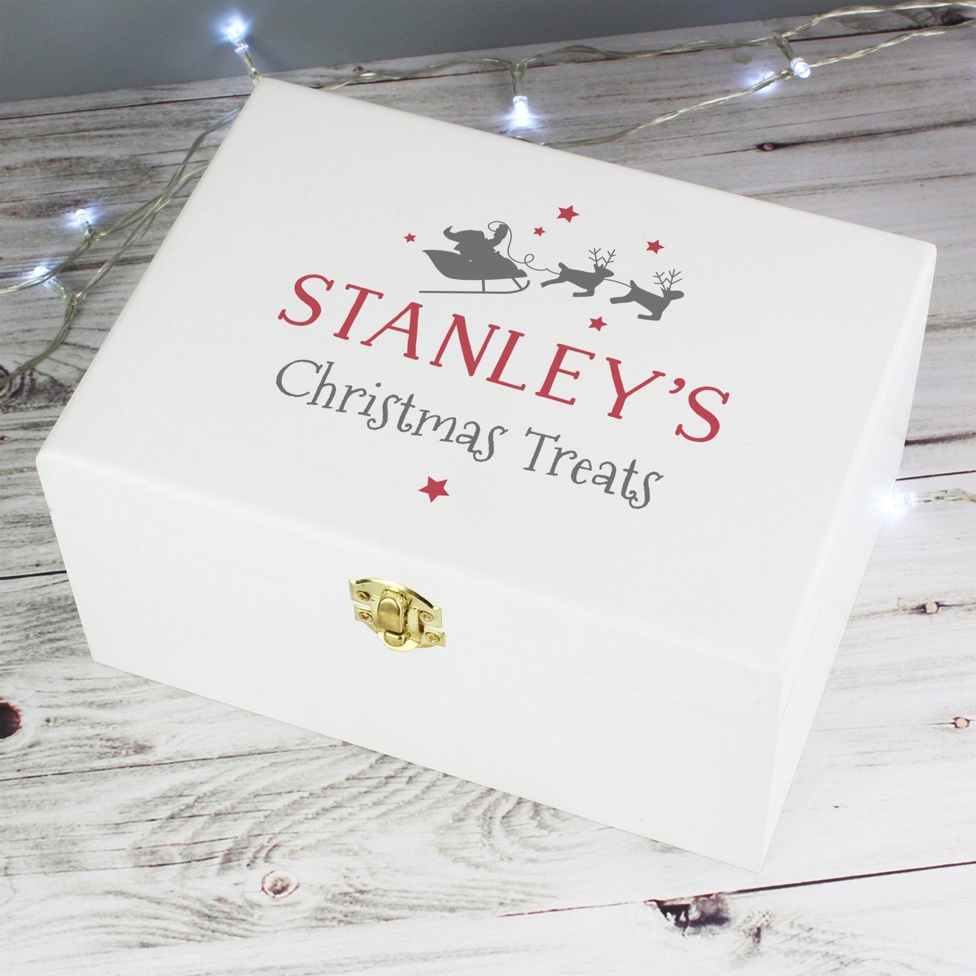 Personalised Christmas Eve White Wooden Box | Inspired Creative Gifts | UK Supplier