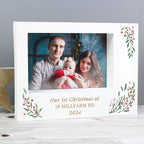 Personalised Christmas Foliage 5x7 Box Photo Frame | Inspired Creative Gifts | UK Supplier