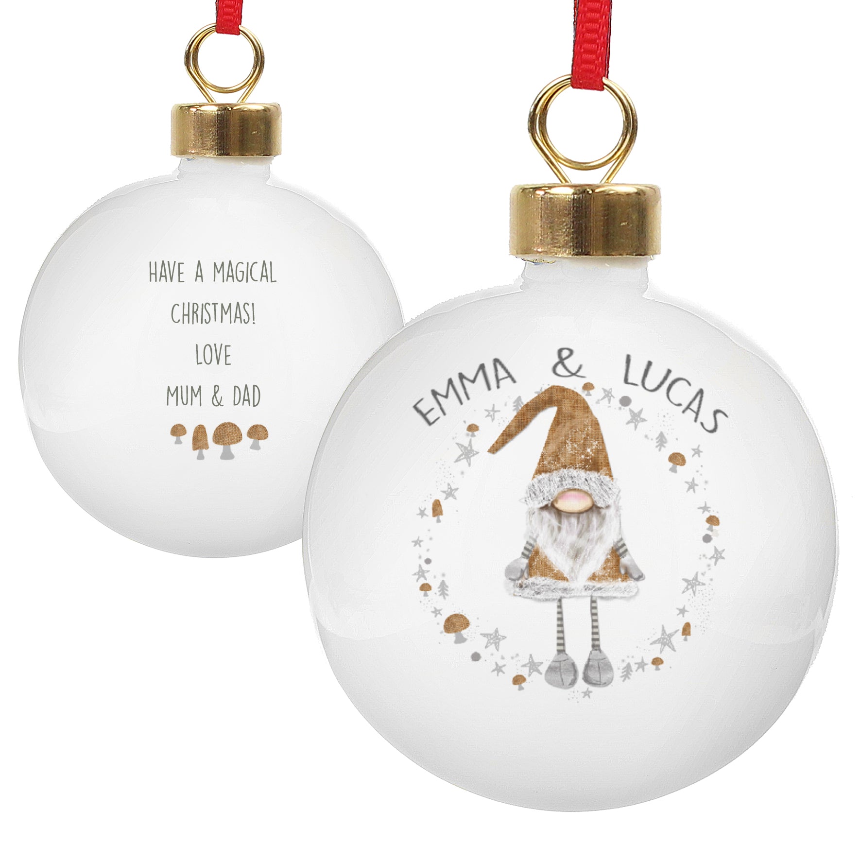 Personalised Christmas Gonk Bauble | Inspired Creative Gifts | UK Supplier