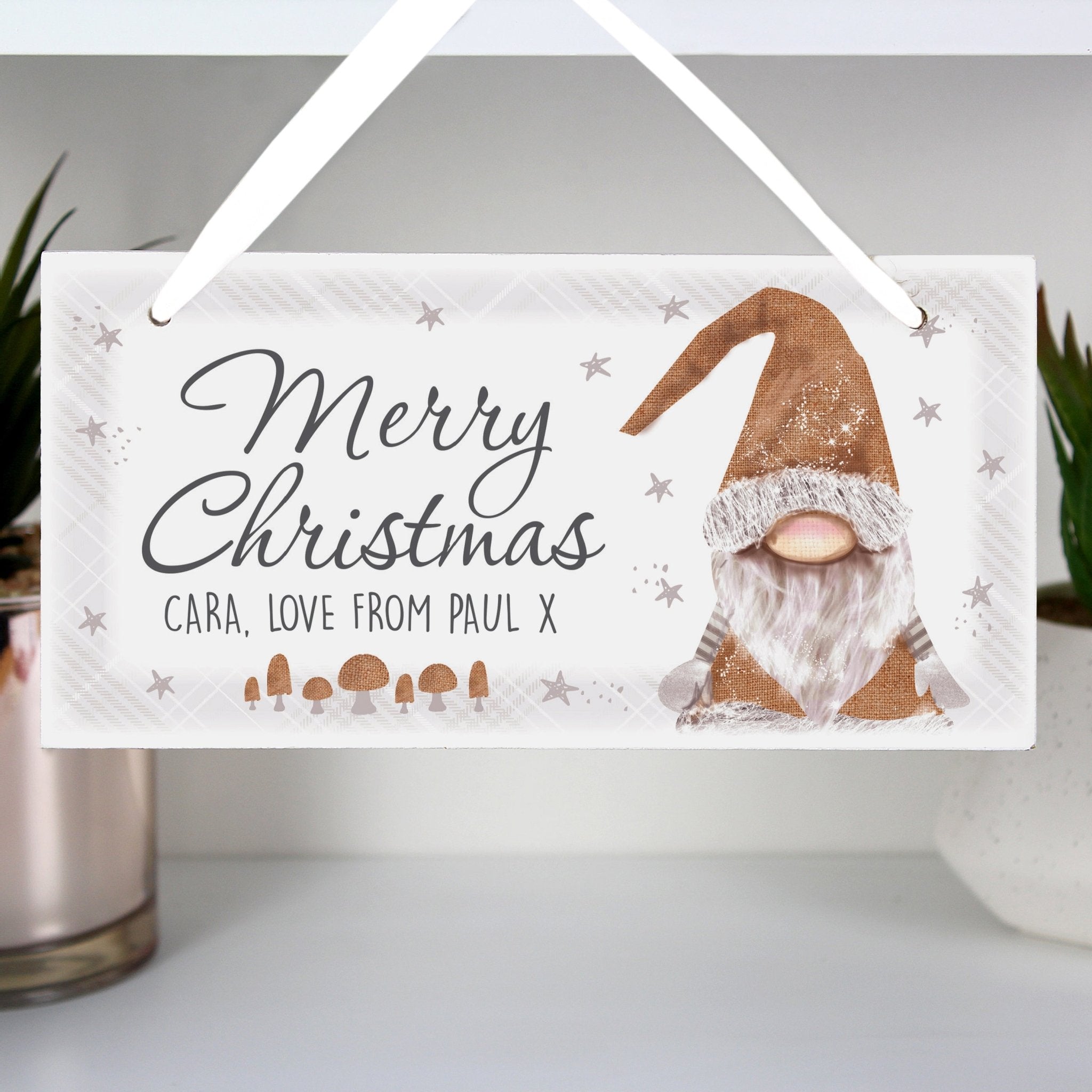 Personalised Christmas Gonk Wooden Sign | Inspired Creative Gifts | UK Supplier