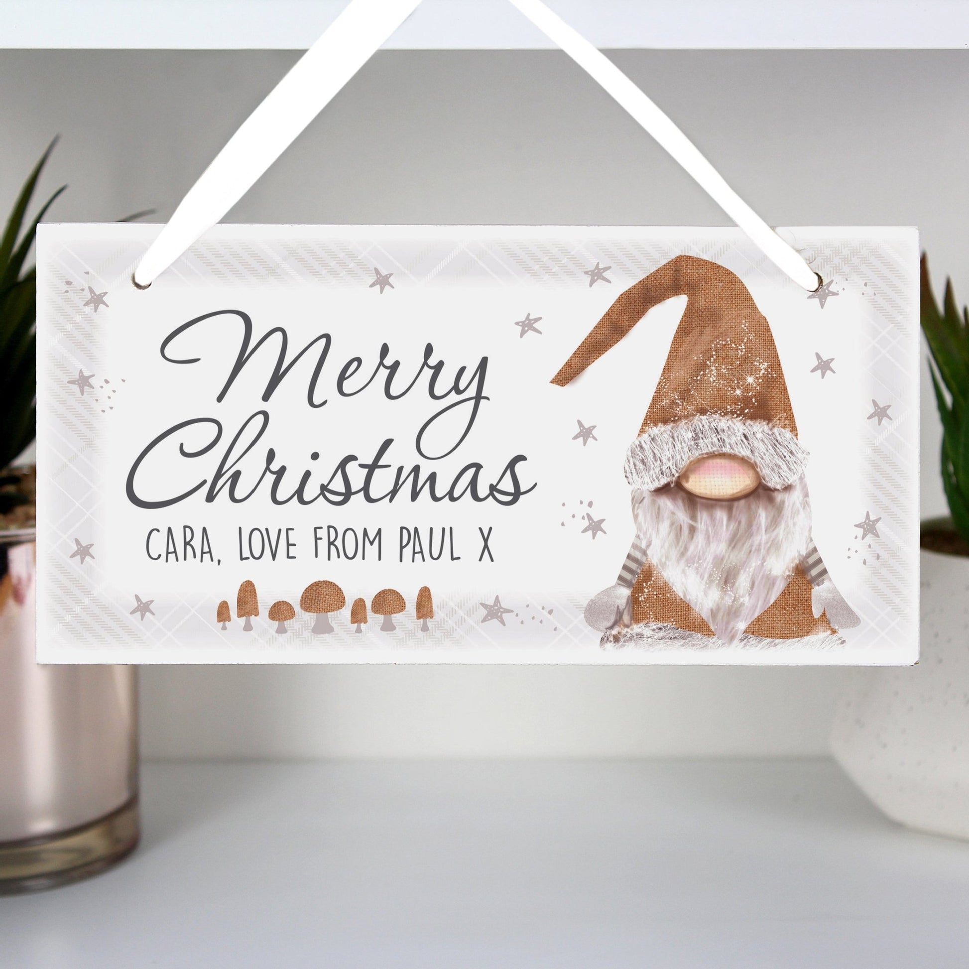 Personalised Christmas Gonk Wooden Sign | Inspired Creative Gifts
