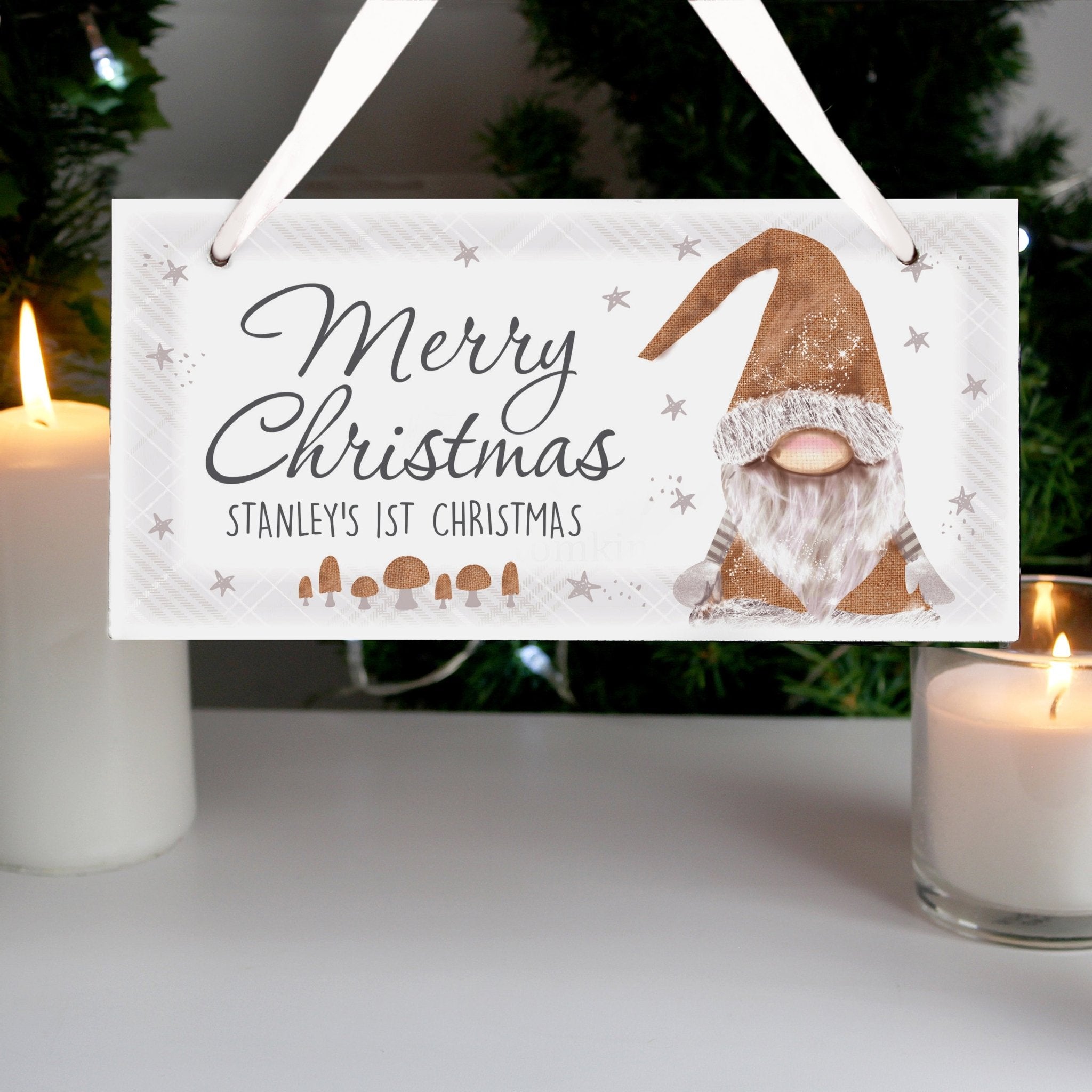Personalised Christmas Gonk Wooden Sign | Inspired Creative Gifts | UK Supplier